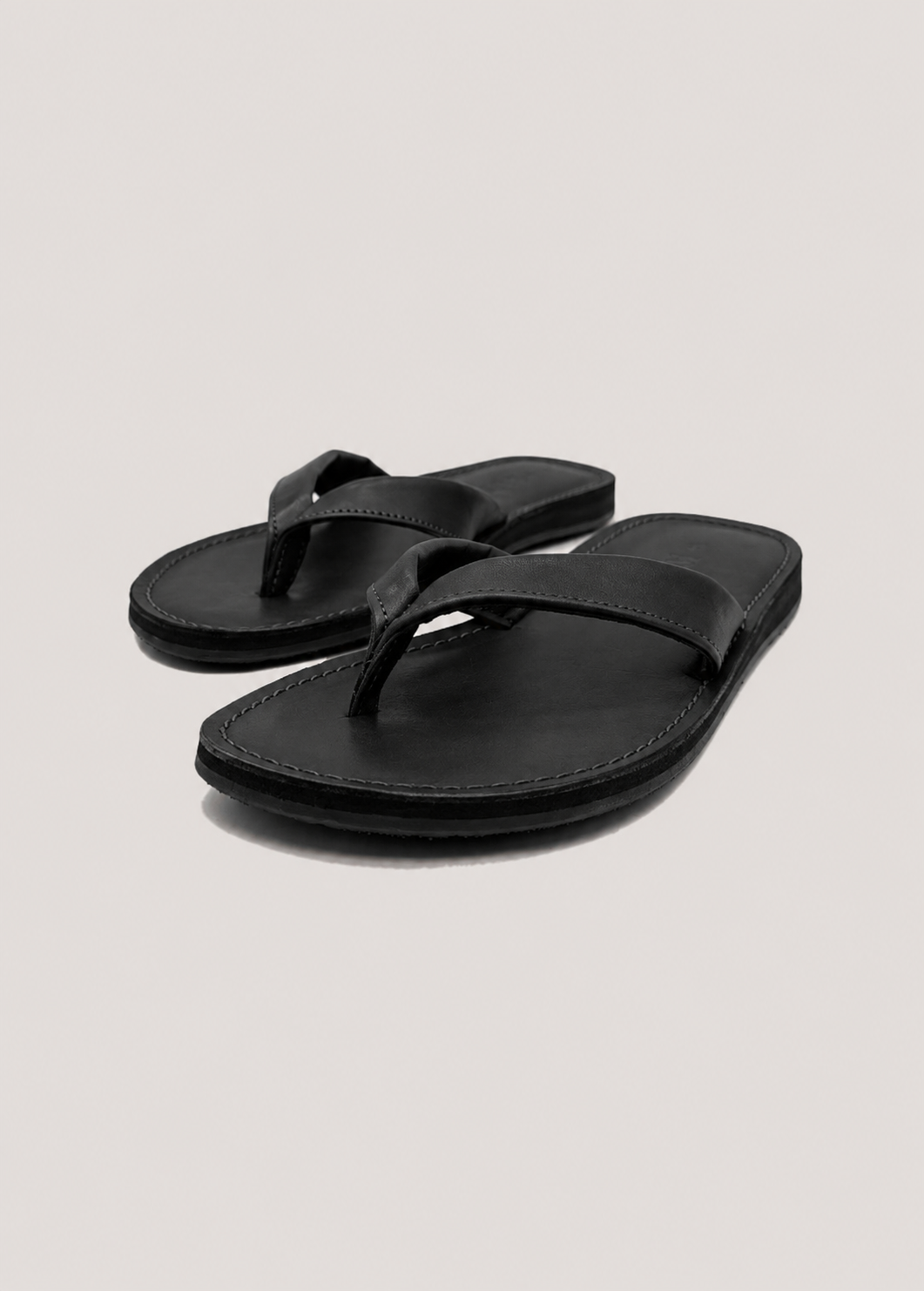 Sandalia Artesanal de Piel Negro Caballero | KWARA