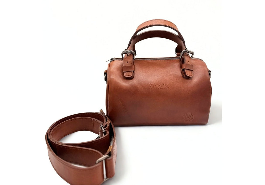 Bolso de piel artesanal tipo duffel – Modelo AXOLOTE de Kwara hecho a mano por Kwaramx.com | exclusivo de Kwaramx.com