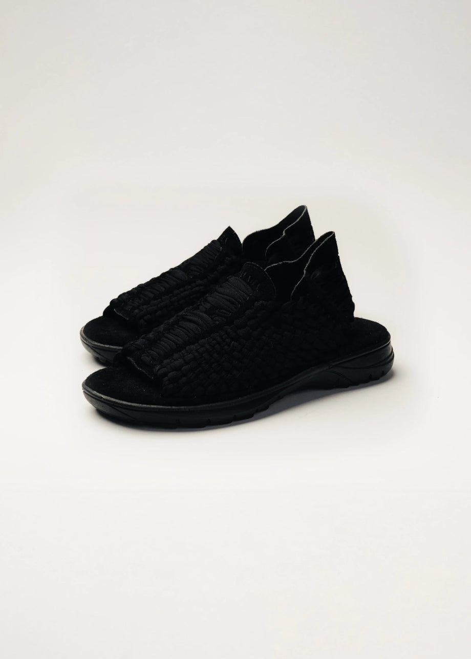 Huarache artesanal de piel para mujer CHICO PREMIUM negro – Kwara