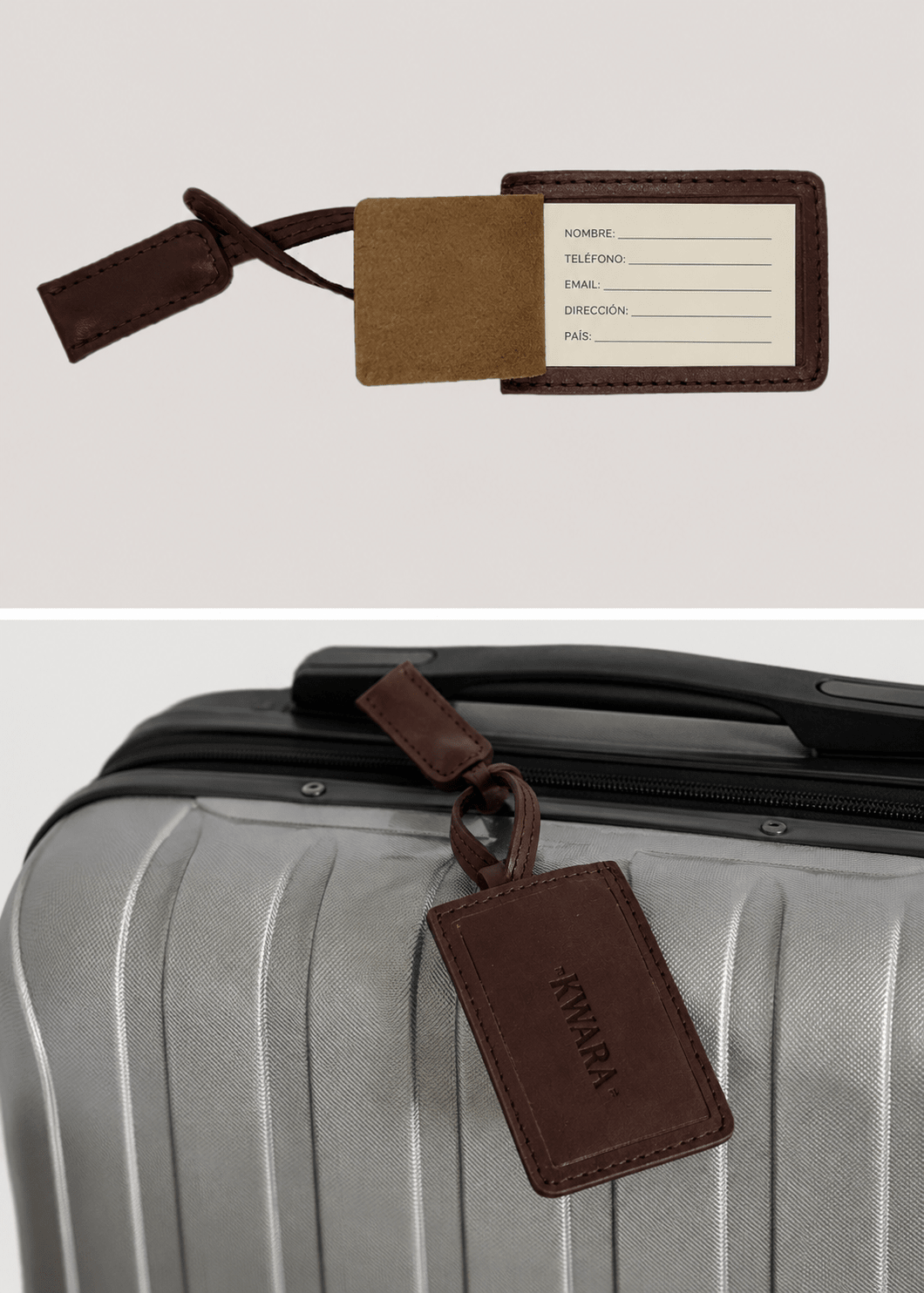 Etiqueta de Equipaje Kwara hecho a mano por Kwara | Accesorios de Viaje exclusivo de Kwaramx.com