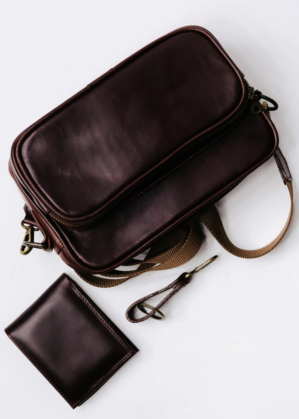 Kit KWARA (Neceser, cartera y llavero de piel artesanal) hecho a mano por Kwaramx.com | exclusivo de Kwaramx.com