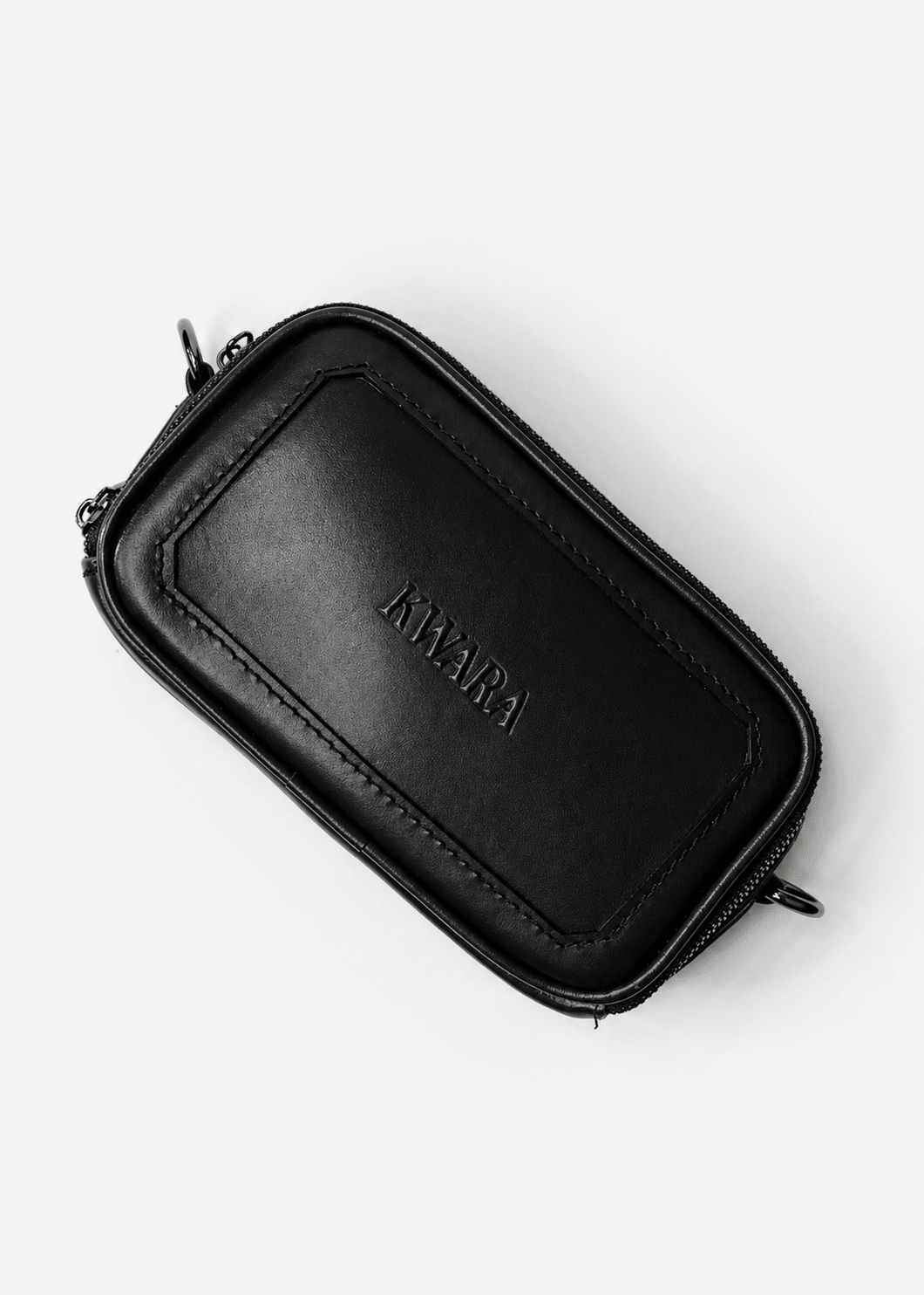 Pouch de piel artesanal azul – Modelo COYOTE de Kwara hecho a mano por Kwaramx.com | exclusivo de Kwaramx.com