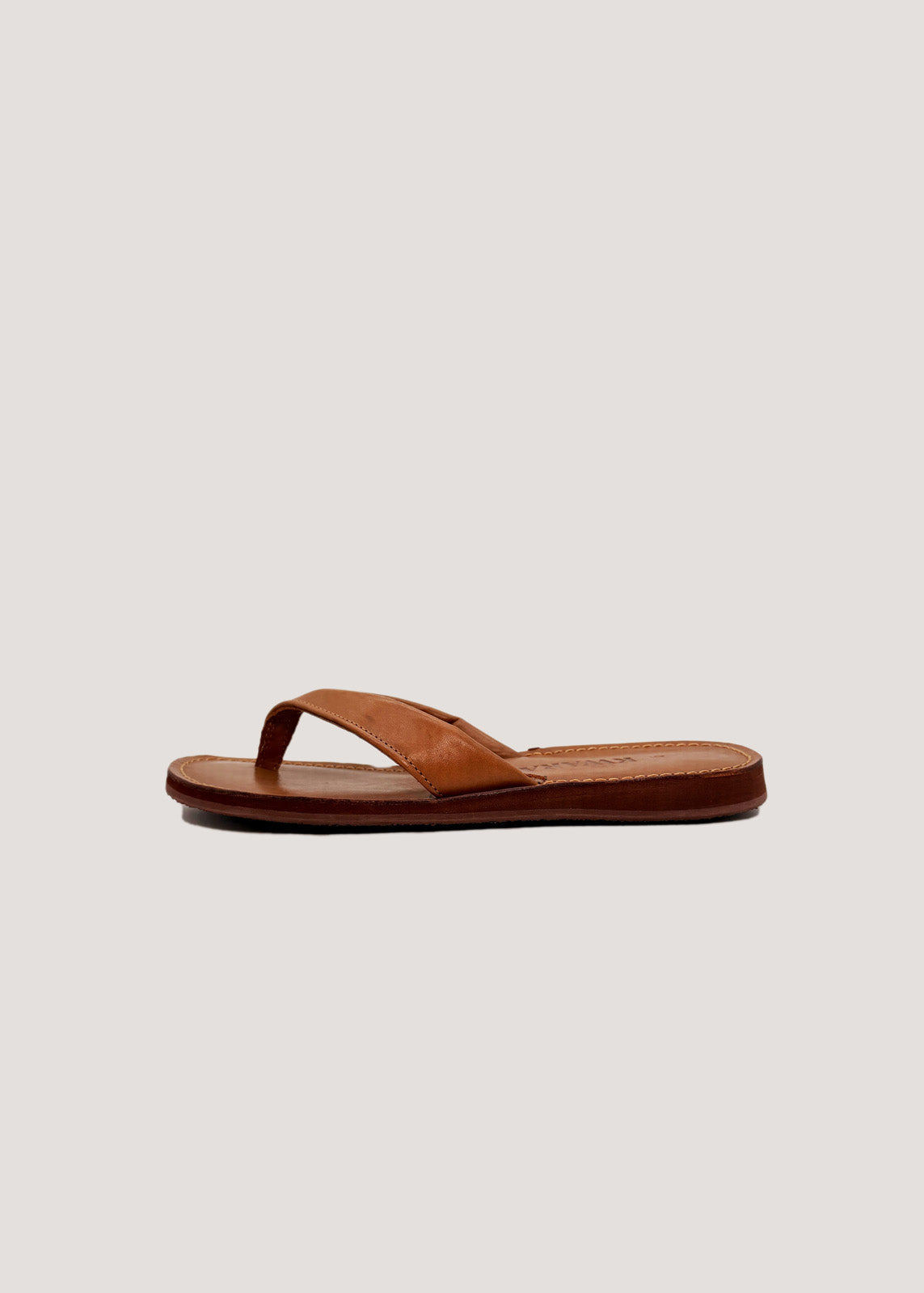 Sandalia Artesanal de Piel Café Dama | KWARA